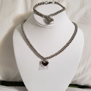 Stainless Steel Heart ❤️ Charm Necklace